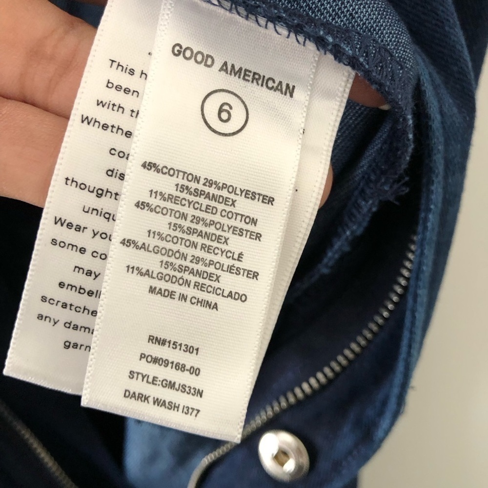 Good American Blue Denim Jumpsuit 6 3X 22/24 - Picture 9 of 14